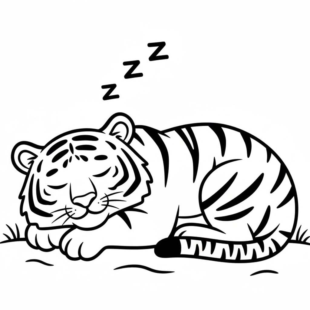 タイガー 7 ぬりえ