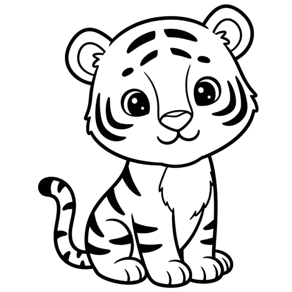 タイガー 8 ぬりえ