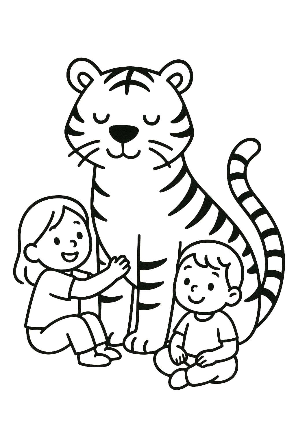 タイガー 画像 ぬりえ