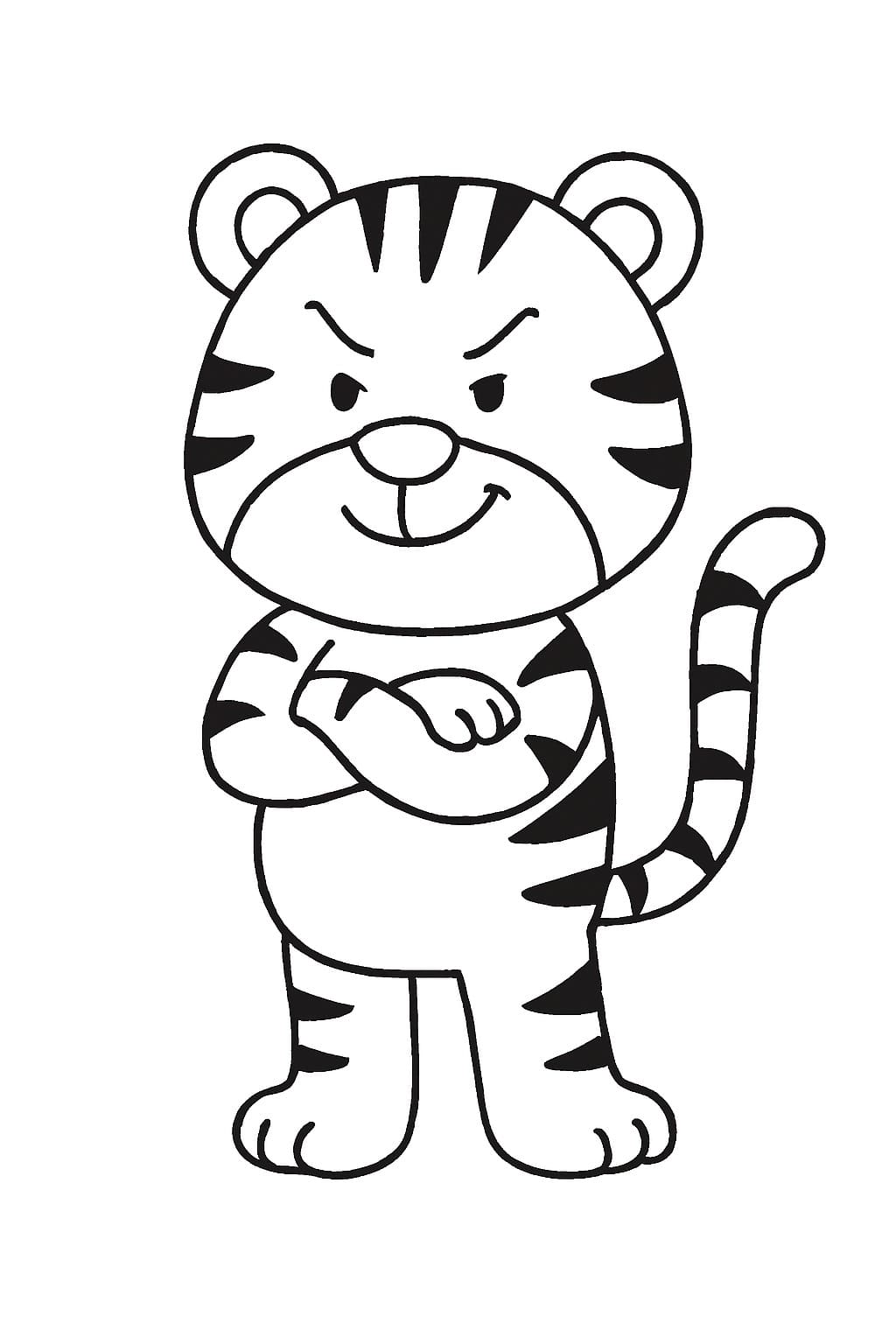 タイガー 印刷可能 ぬりえ