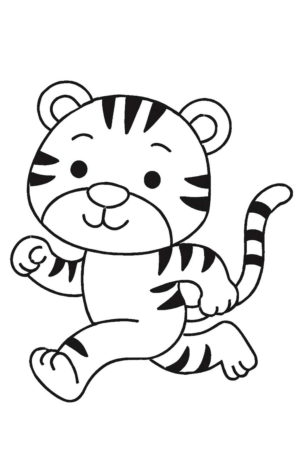 タイガー 簡単 ぬりえ