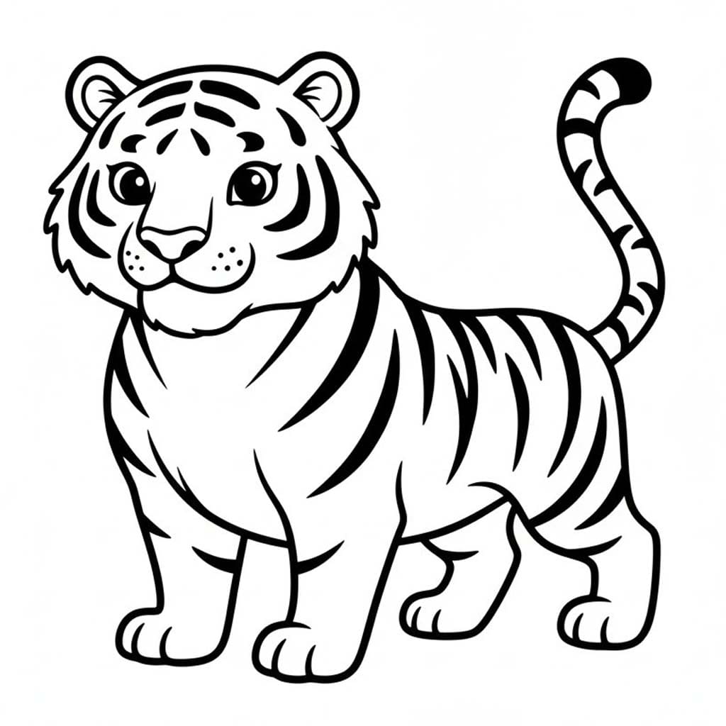 タイガー 無料で印刷可能 ぬりえ