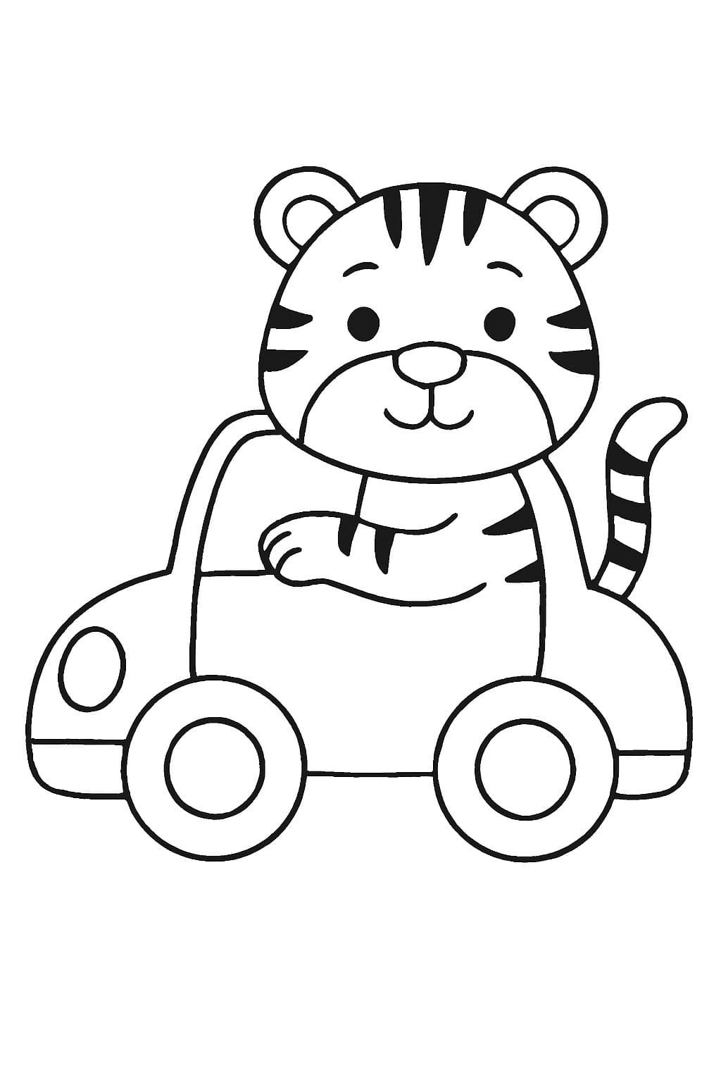 タイガー 無料 ぬりえ