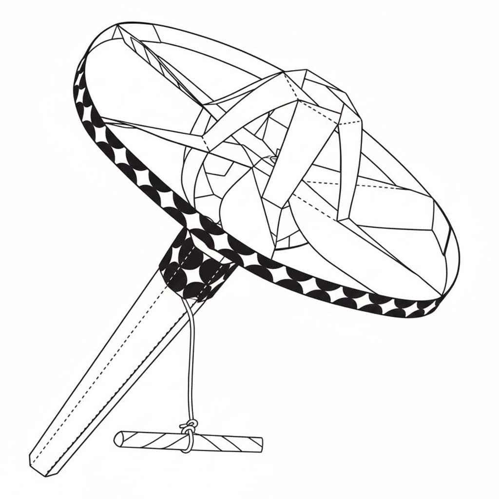 竹とんぼ 1 ぬりえ