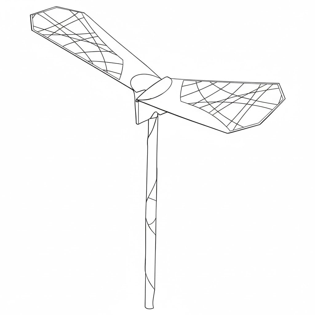 竹とんぼ 2 ぬりえ