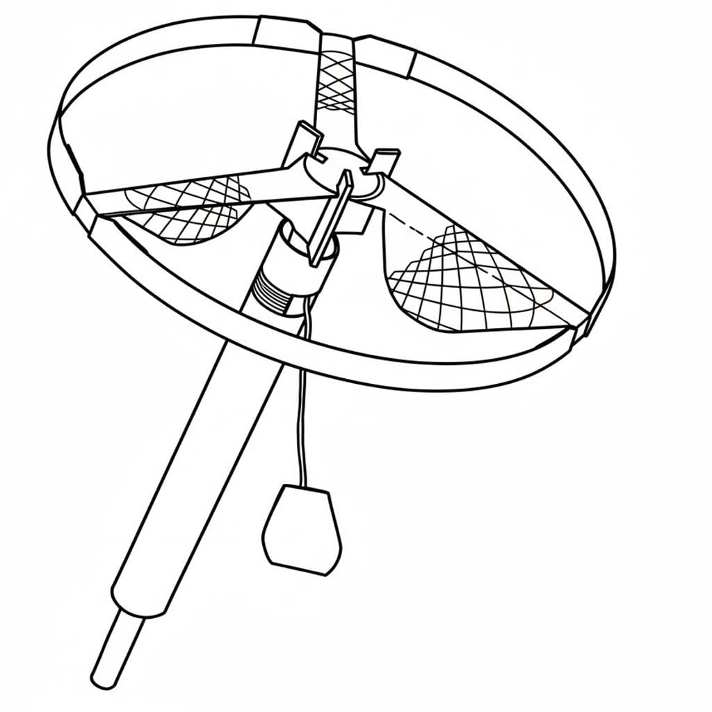 竹とんぼ 3 ぬりえ