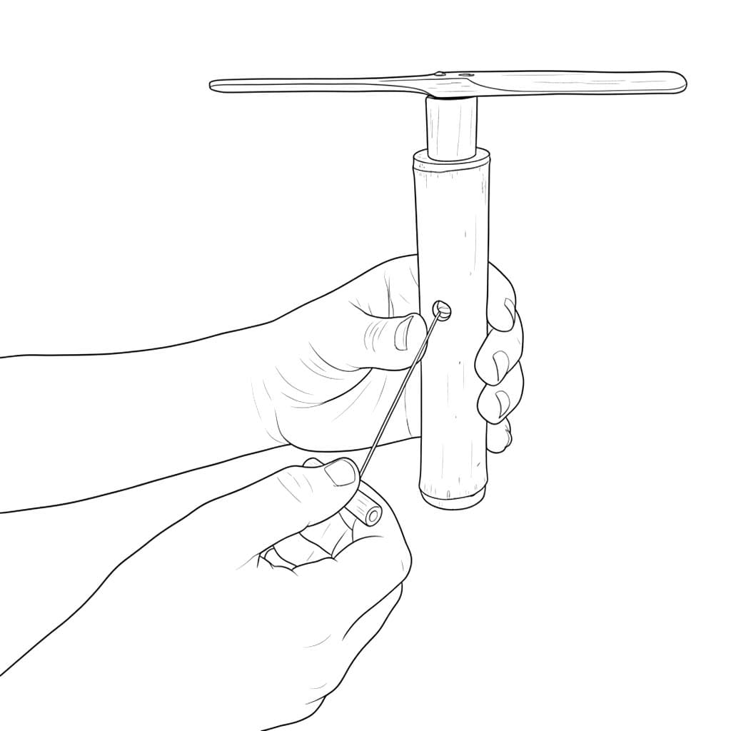 竹とんぼ 6 ぬりえ