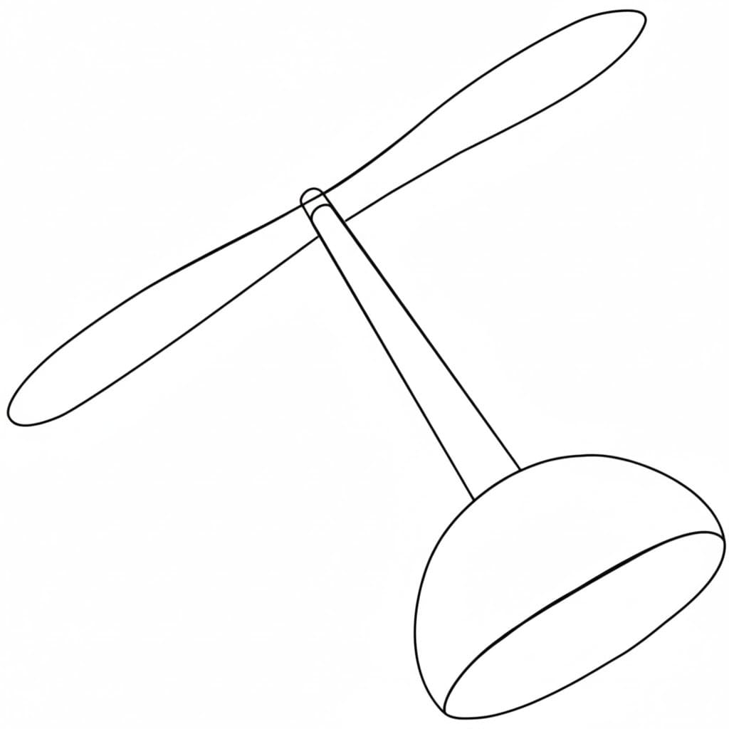 竹とんぼ 7 ぬりえ