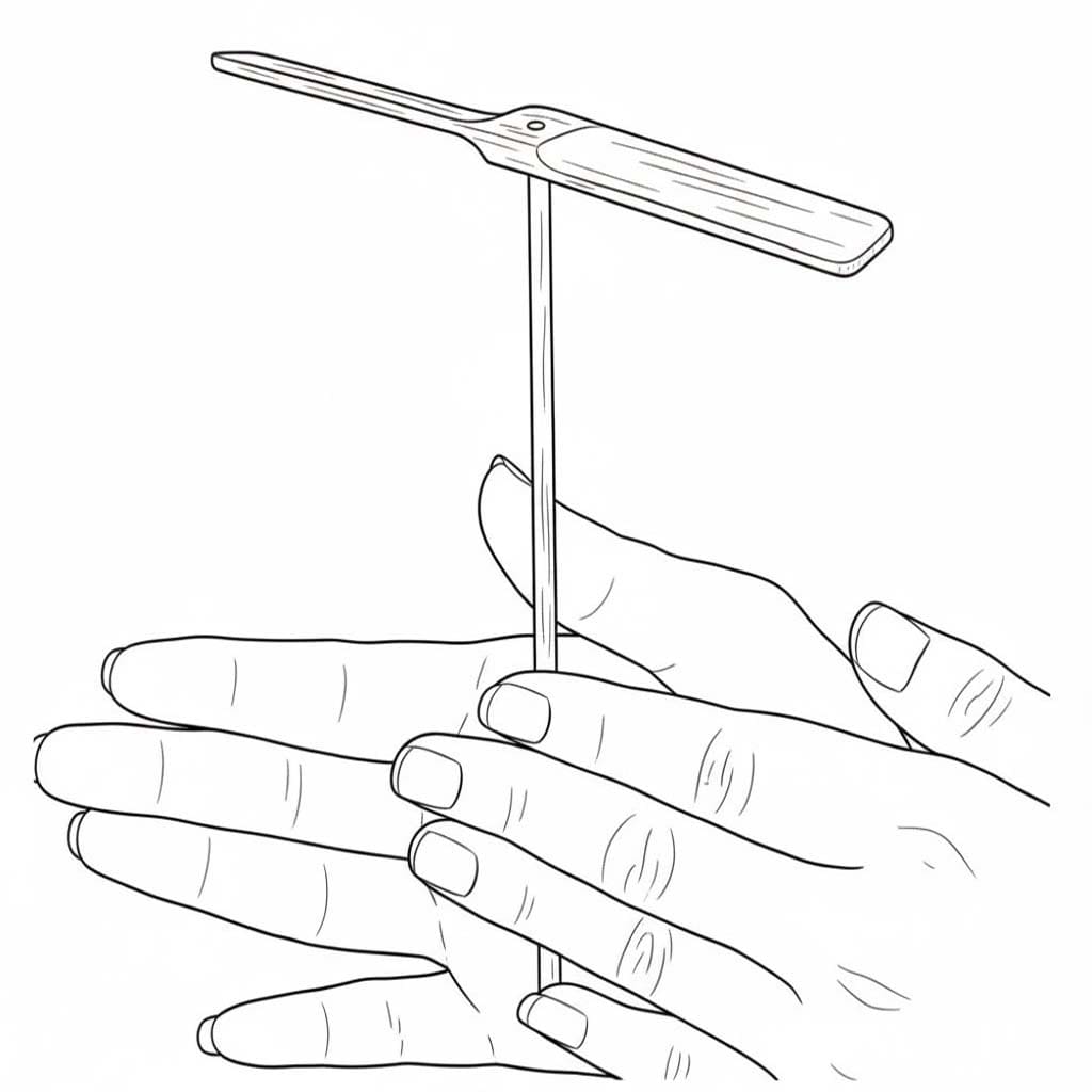 竹とんぼ 印刷 ぬりえ