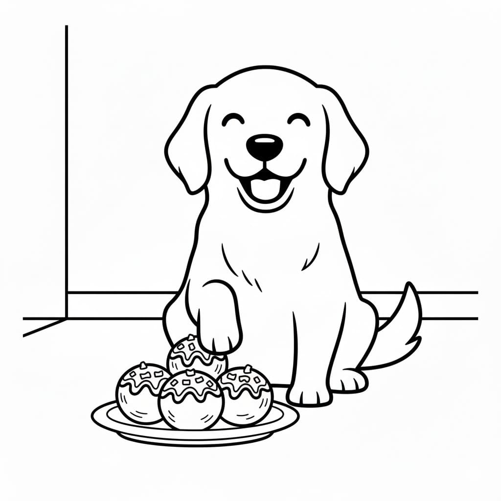 たこ焼き 7 ぬりえ