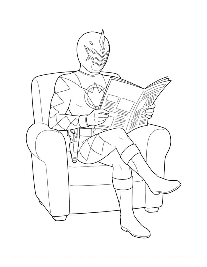 単純 アバレンジャー 描く ぬりえ