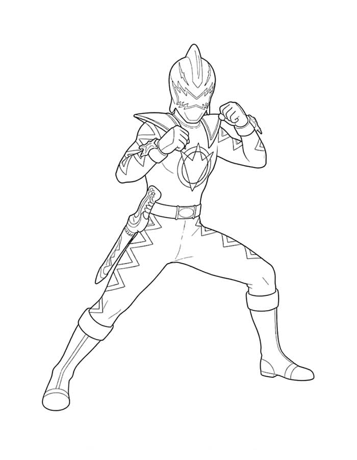 単純 アバレンジャー ぬりえ