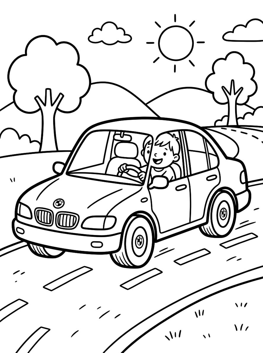 単純 BMW ぬりえ