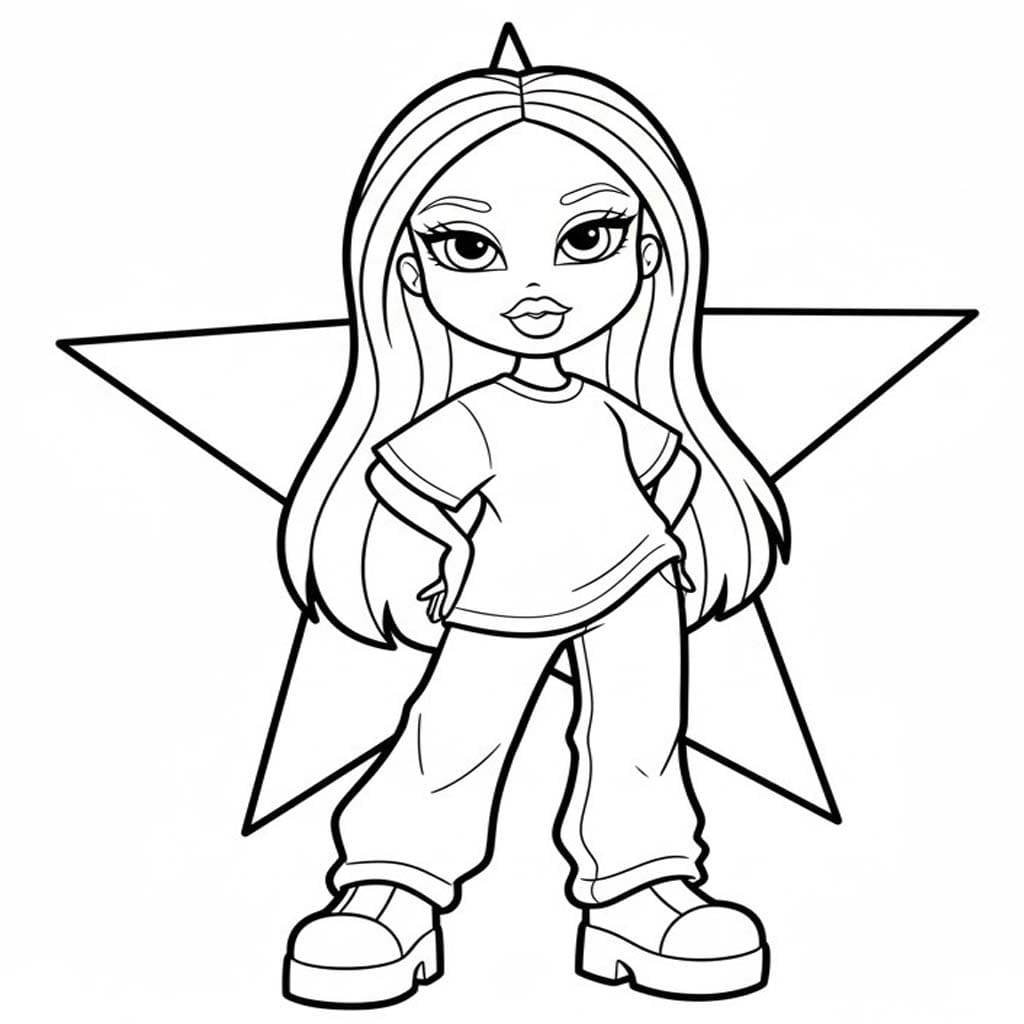 単純 ブラッツ ぬりえ