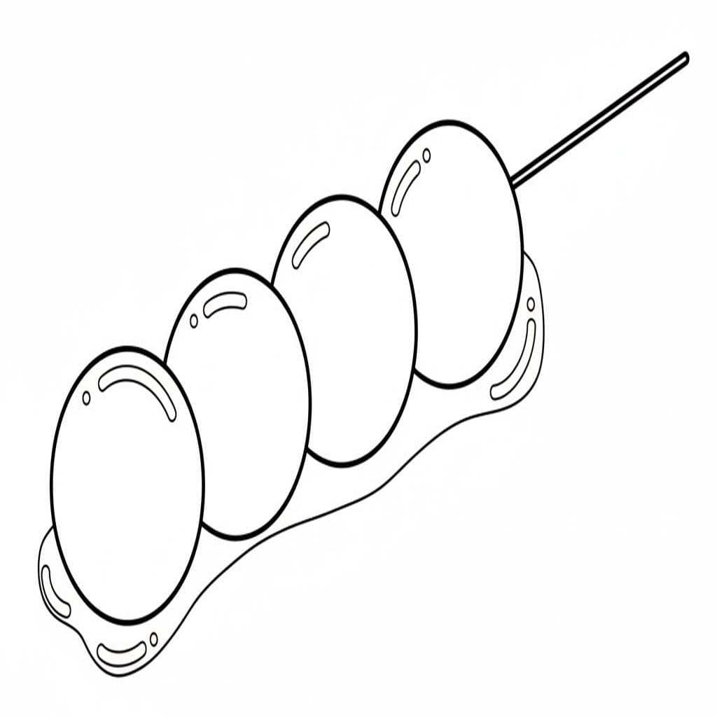 単純 団子 ぬりえ