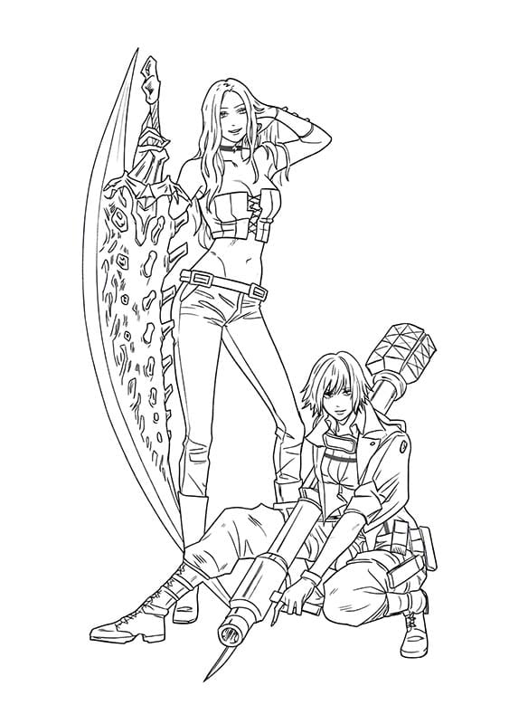単純 デビルメイクライ 描く ぬりえ