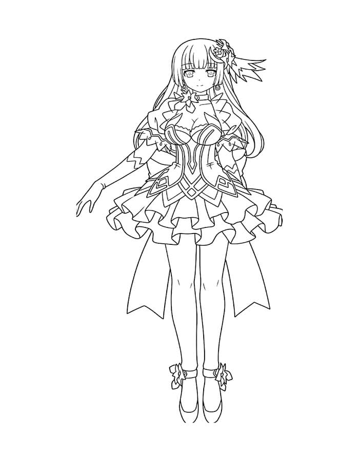 単純 デート・ア・ライブ 描く ぬりえ