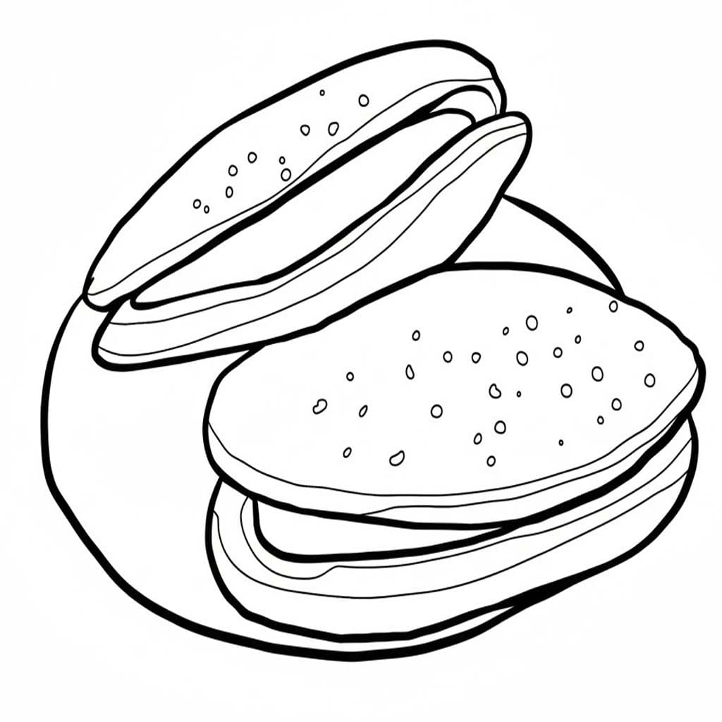 単純 どら焼き 描く ぬりえ