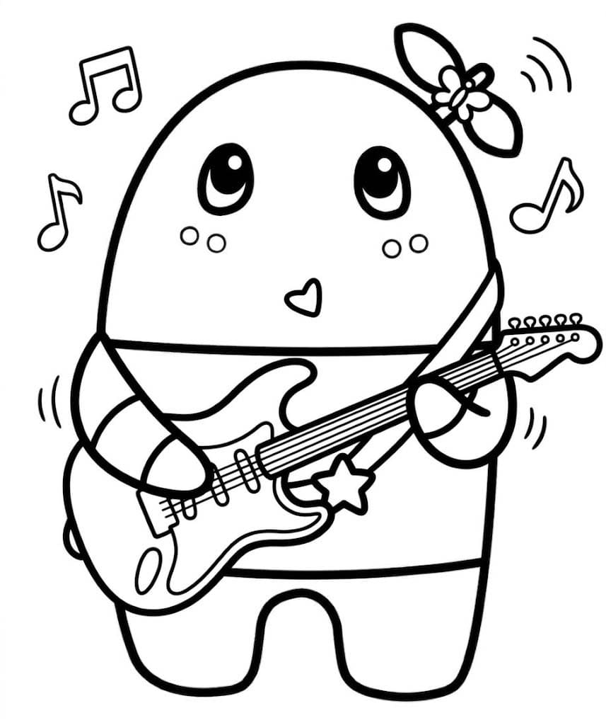 単純 ふなっしー 描く ぬりえ