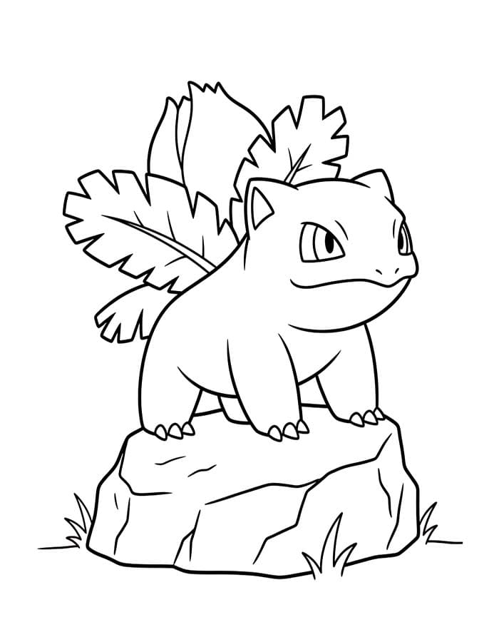 単純 フシギソウ 描く ぬりえ