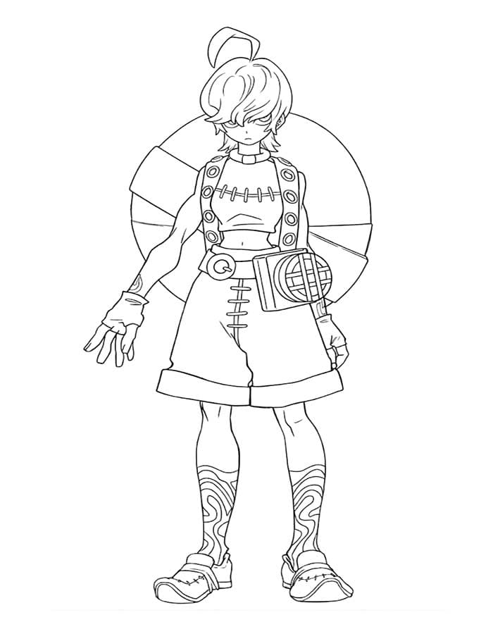 単純 ガチアクタ 描く ぬりえ