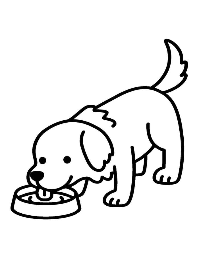 単純 ゴールデンレトリバー ぬりえ