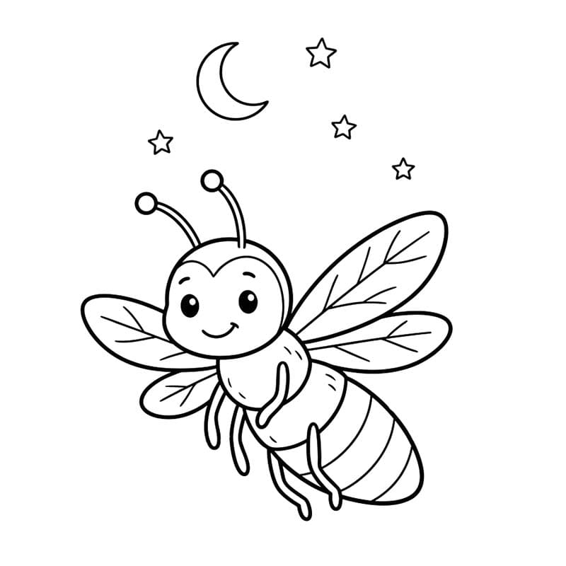 単純 ホタル 描く ぬりえ