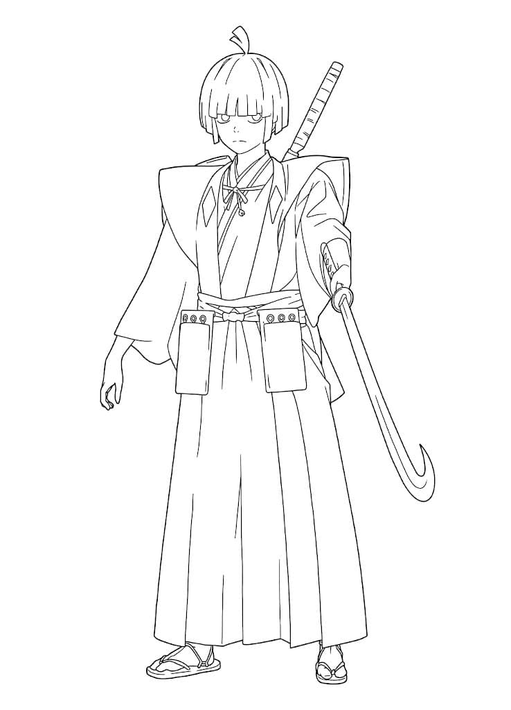 単純 地獄楽 描く ぬりえ