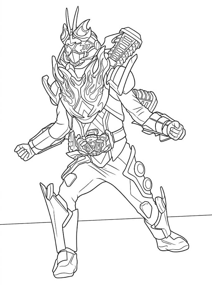 単純 仮面ライダーガッチャード ぬりえ