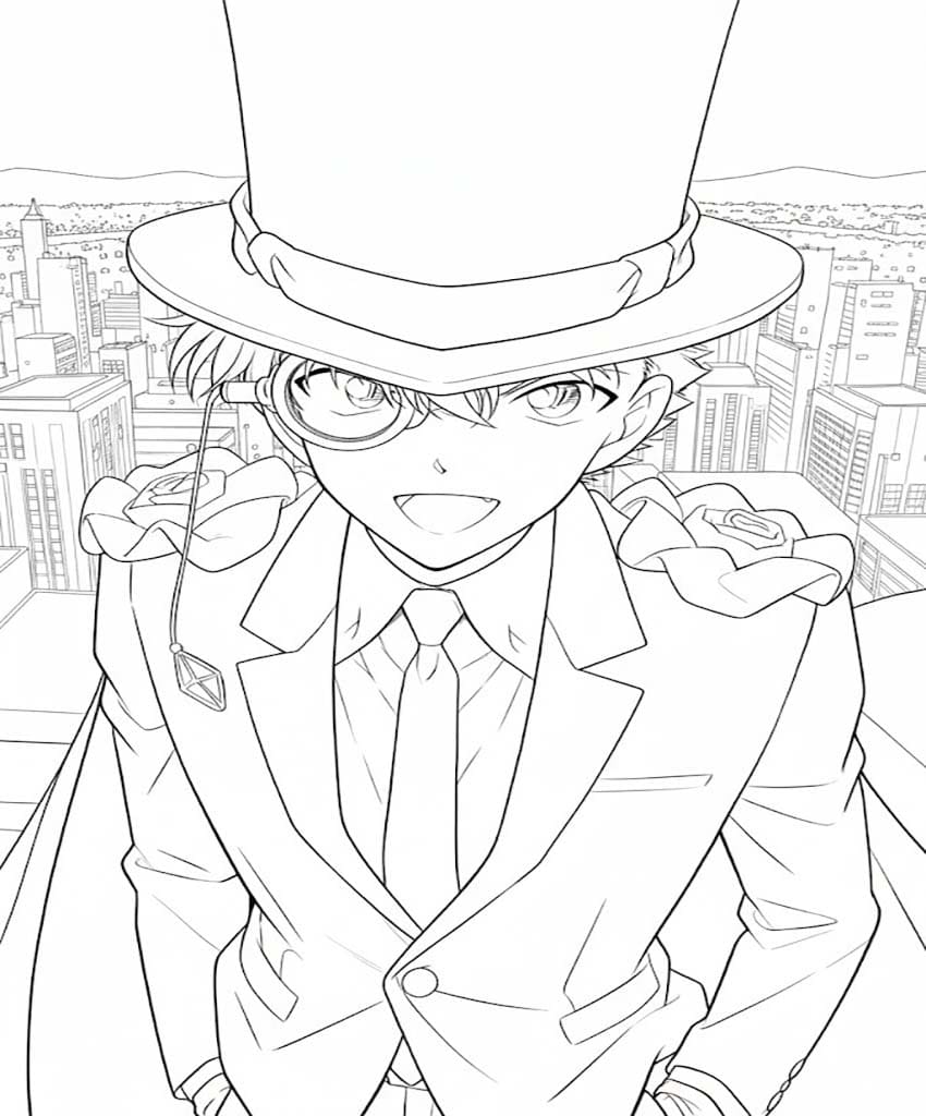 単純 まじっく快斗 描く ぬりえ