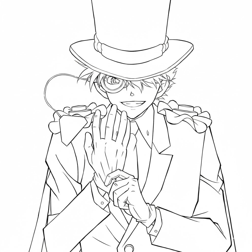 単純 まじっく快斗 ぬりえ