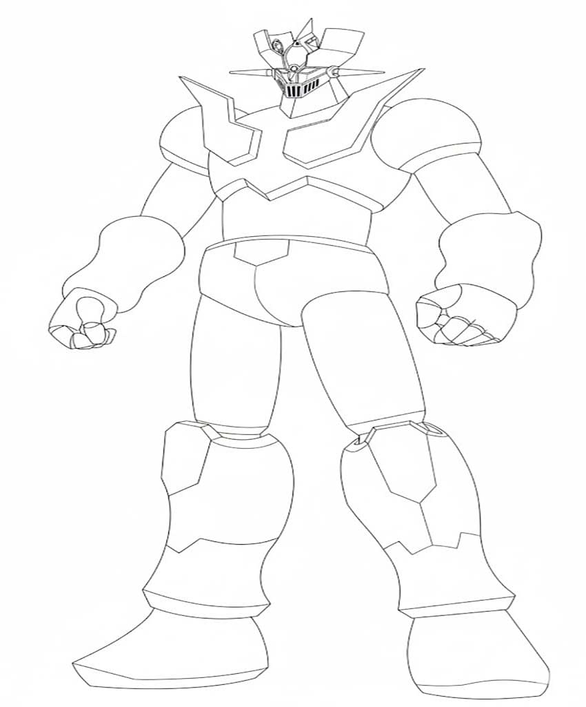 単純 マジンガーZ 描く ぬりえ