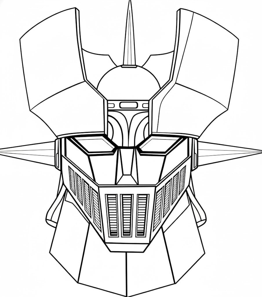 単純 マジンガーZ ぬりえ