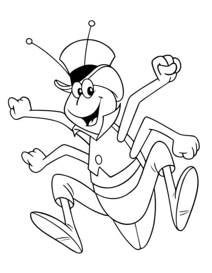 単純 みつばちマーヤの冒険 描く ぬりえ