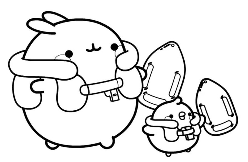 単純 モラン 描く ぬりえ