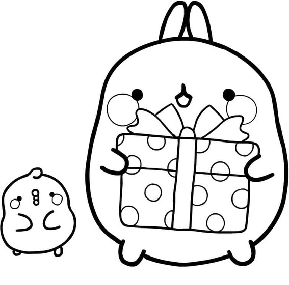 単純 モラン ぬりえ