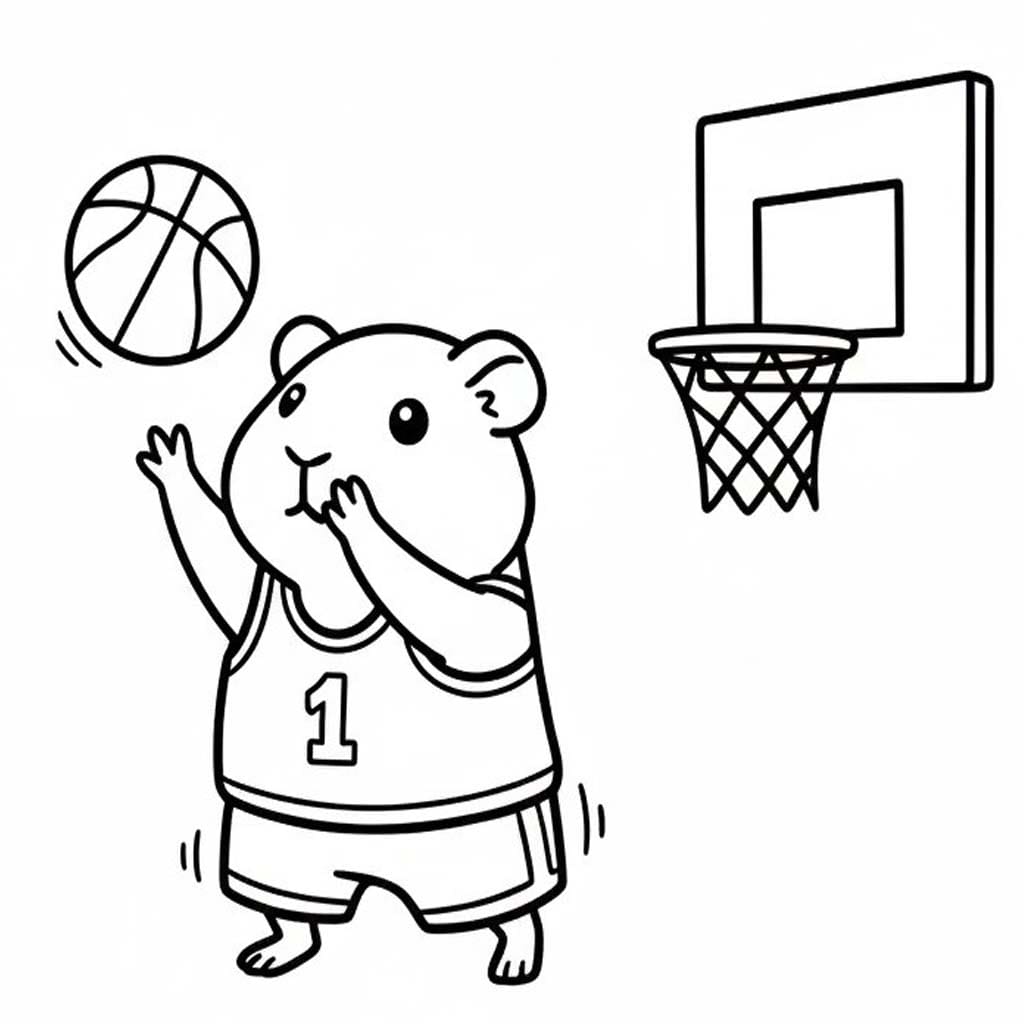 単純 モルモット ぬりえ