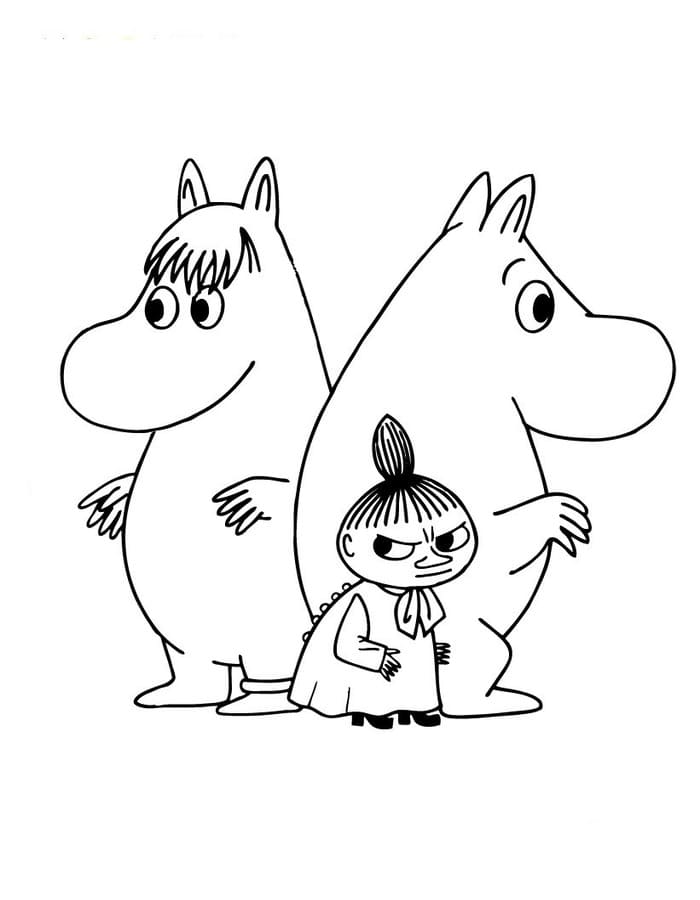 単純 ムーミン 描く ぬりえ