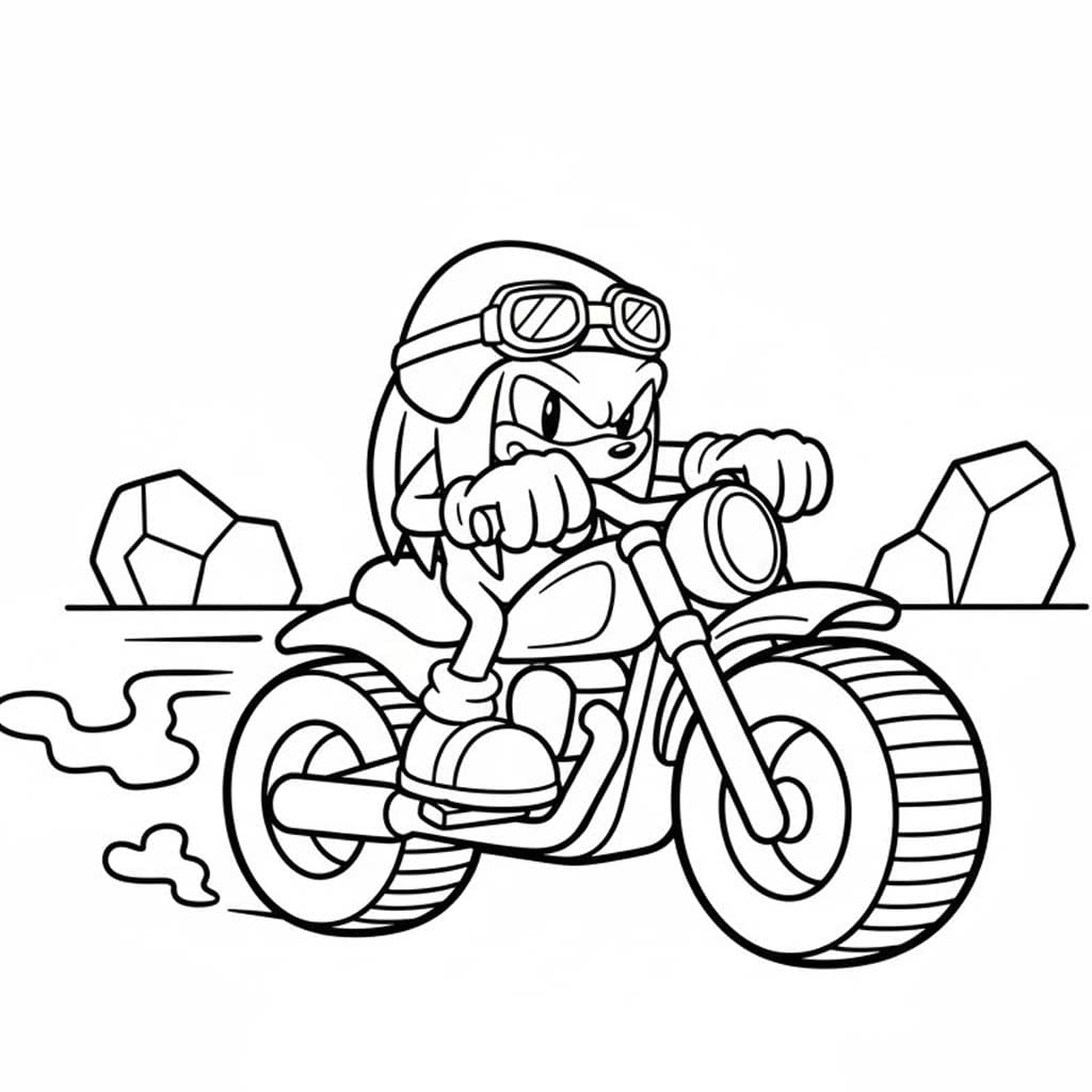 単純 ナックルズ 描く ぬりえ