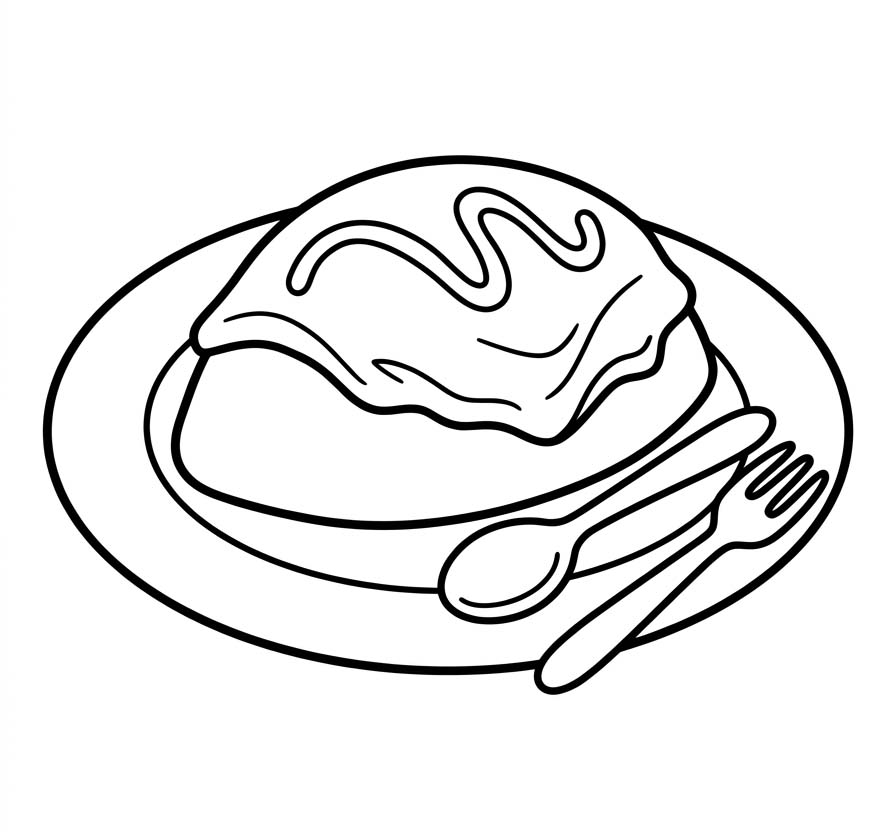 単純 オムライス 描く ぬりえ