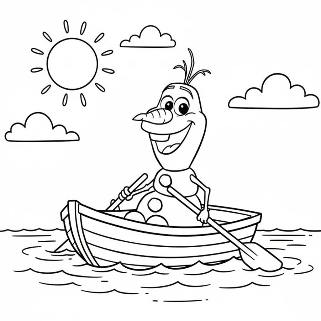 単純 オラフ ぬりえ