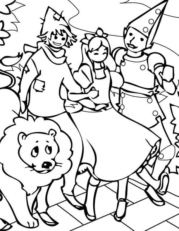 単純 オズの魔法使い 描く ぬりえ