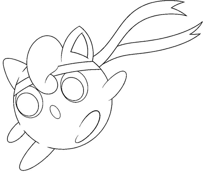 単純 プリン ポケモン 描く ぬりえ