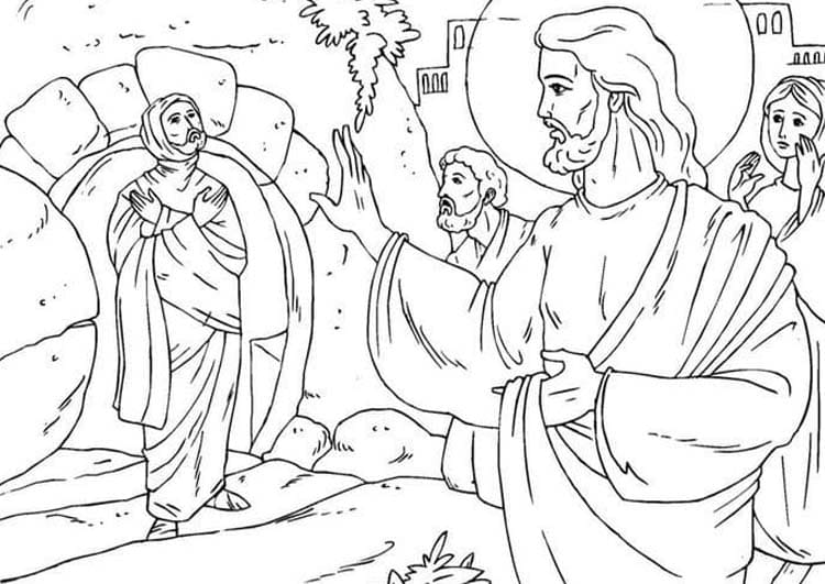 単純 ラザロ 描く ぬりえ