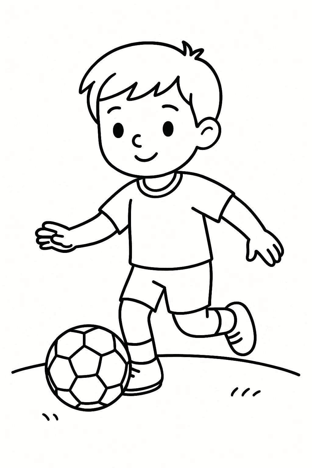 単純 サッカー 描く ぬりえ