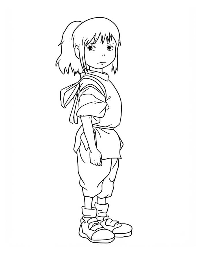単純 千と千尋の神隠し 描く ぬりえ