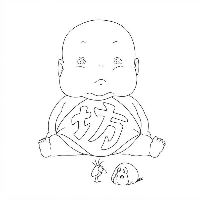 単純 千と千尋の神隠し ぬりえ