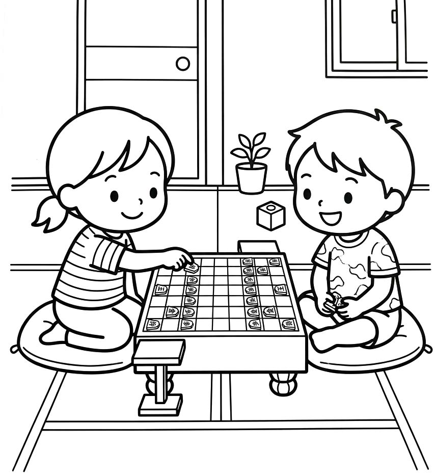 単純 将棋 描く ぬりえ
