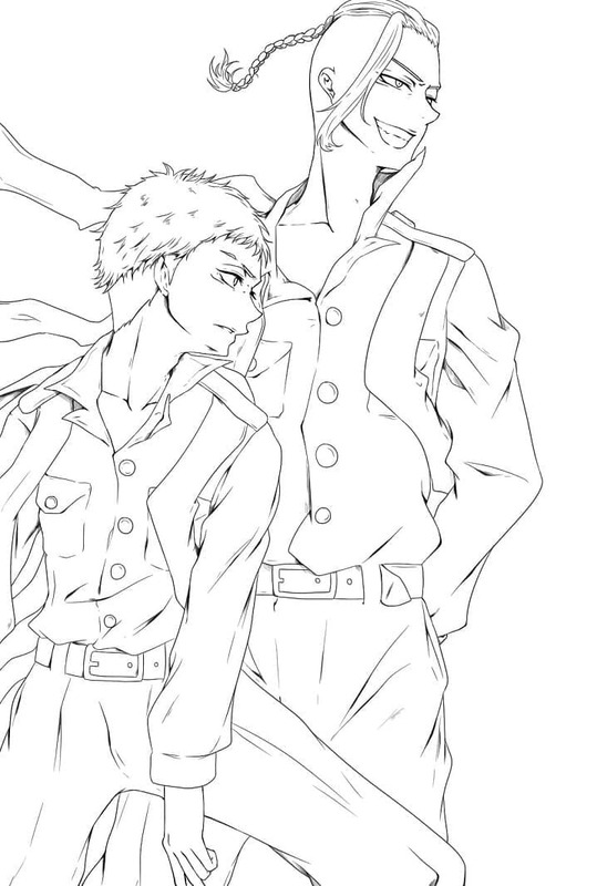 単純 東京卍リベンジャーズ 描く ぬりえ