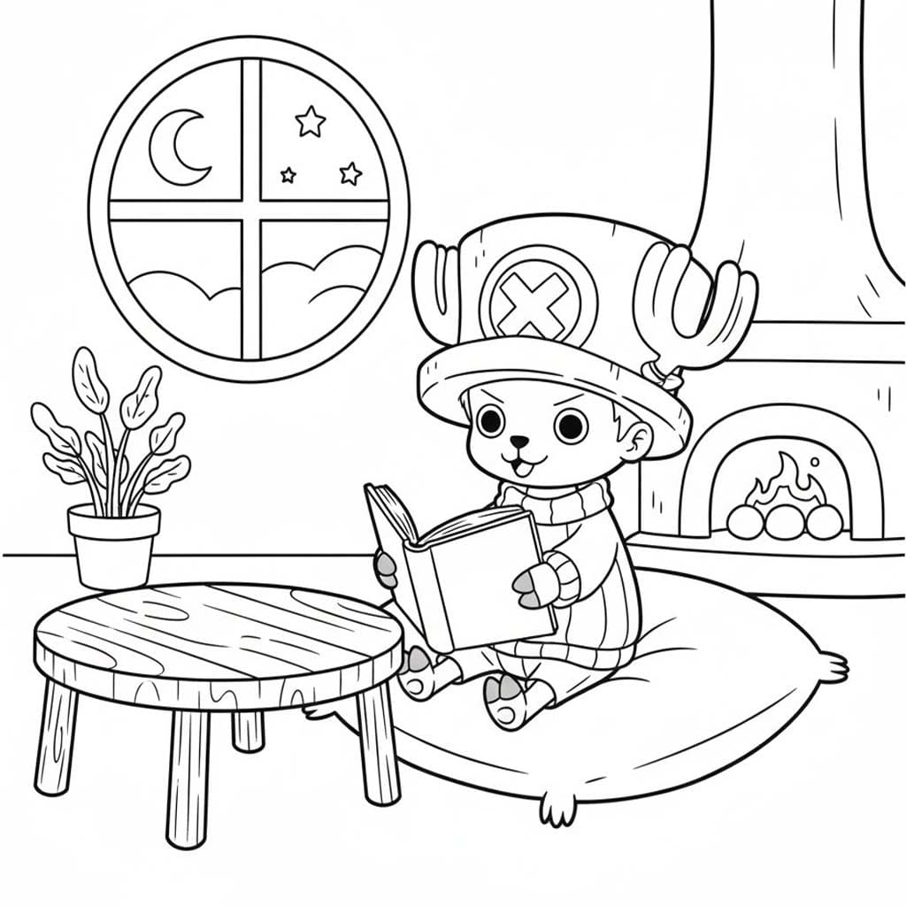 単純トニートニー・チョッパー 描く ぬりえ